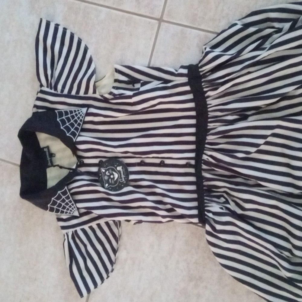 Sourpuss brand new with tags size M stripey dress